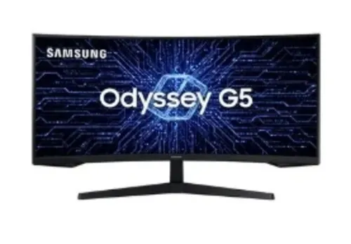 Monitor Gamer Curvo Samsung Odyssey G5 34&Quot; Wqhd, Ultrawide, 165hz, 1ms, Hdmi E Dp, Freesync Premium, Preto - Lc34g55twwlmzd